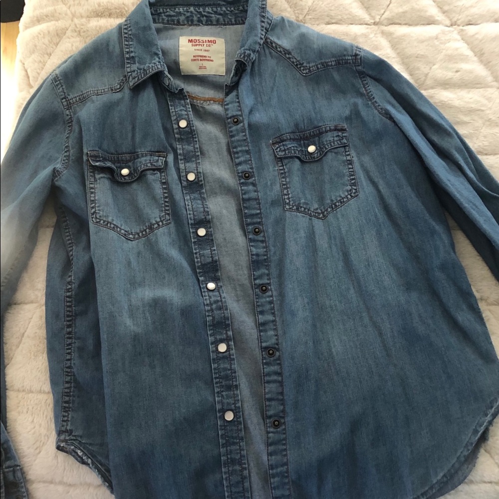 Denim flannel